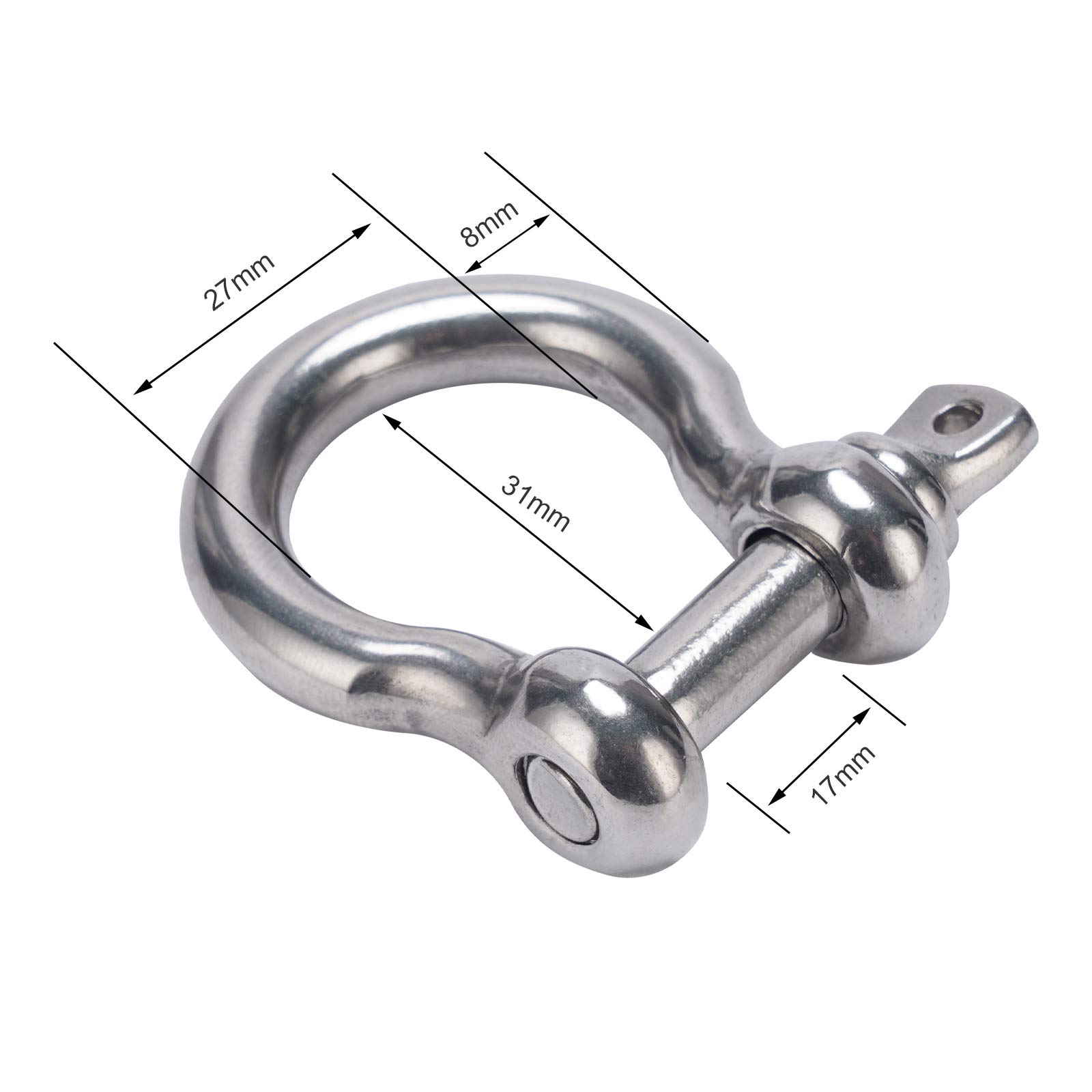 【nozod】oll kyoto ANCHOR SHACKLE O OWAYOTO Screw Pin Anchor Shackle 5/16 Inch 8mm 304 Stainless
